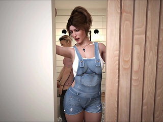 Stepmom Helping Mike To Pleasure And Giving Hanjob His Huge Cock In Toilet