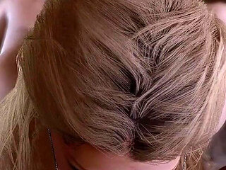 Hot Blonde Girl Rides Dick Anal in the Livingroom