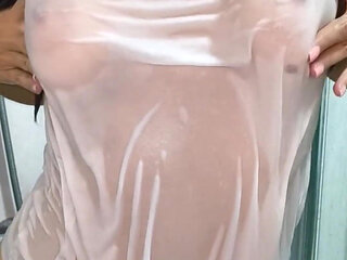 My T-shirt Became Completely Wet and Transparent