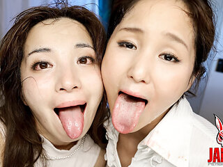 Intimacy at the End of the Day: Sumire Seto and Mirei Kitano's Passionate Face Licking