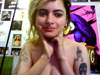 Sexy amateur teen with big boobs gives blowjob