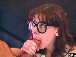 Petite nerdy teen with glasses fucked by a big older man (Krystal Palmer)
