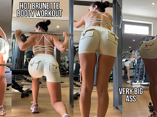 Big Juicy Ass Workout in Tight Shorts