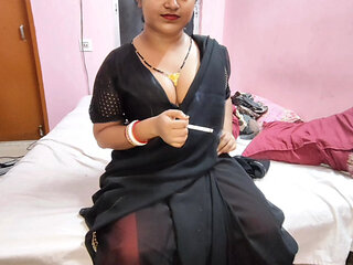 Bhabhi shared her honeymoon secret while smoking