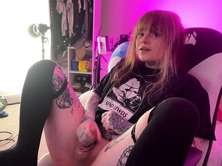Small tits shemale bonked by 2 horny guys