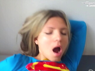Small titted superwomen Gina Gerson has to save Mugur