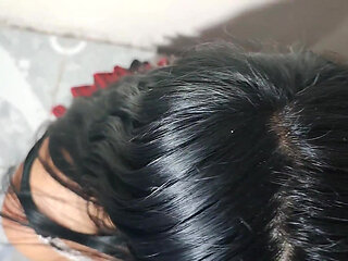 Schoolgirl Fucking in the Gap of the Ass and Eats Cum From the Ass