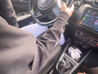 My Lover Plays with His Feet on the Pedals of His Car