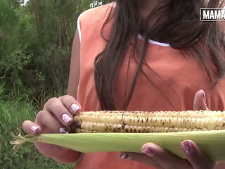 Colombian Brunette Gets Approached in the Park, Ends Up on His Cock
