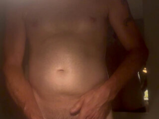 Strait Hard Dicked Disbee Jerks off and Cums Into His Undies