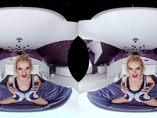 Blonde ride ft. Cherry Kiss: Blowjob, Cowgirl  Missonary VR Porn