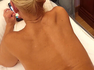 Amateur Blonde Mature Wife Enjoys Body Worship