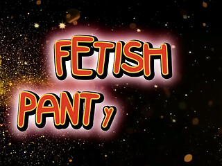 A sexy neighbor in black pantyhose plays with her legs and seduces her friend, gives a footjob