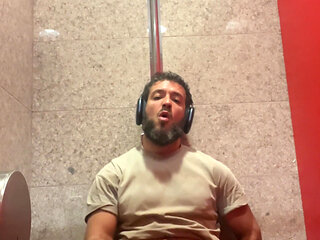 Jerking off in the Airport