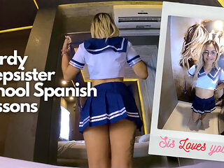 Nerdy Stepsister School Spanish Lessons - BigAssLatinaVR
