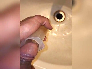 Injection of My Fresh Hot Piss Into My Tight Cunt.