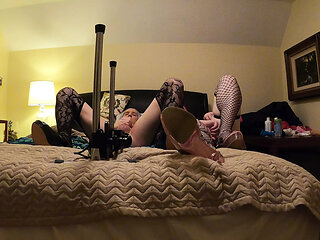 Crossdresser Bailey Wilde Fucked by Sex Machine
