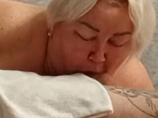 Neighbor Sucks Cock and Swallows Cum