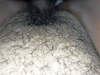 Fucking Open Legs of Wife with Chubby and Hairy Pussy