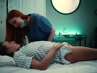 Horny Lesbian Vampires - Redhead Nurse Mesmerizes Brunette