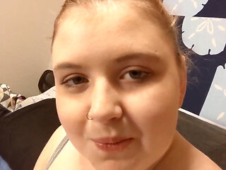 Custom cum in her mouth for me