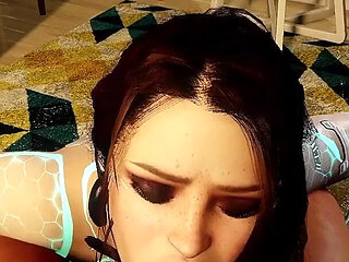 Hot Sex Robot Gives an Amazing Blowjob