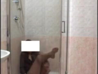 In the Shower with Pantyhose
