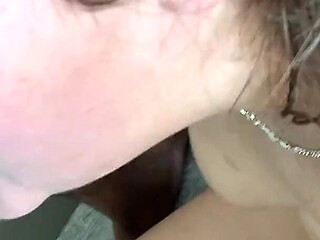 DRIPDROP: Rae blows Matt and keeps throating him after he cums!