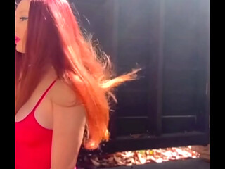 Artemisia Love hot solo smoking outdoor