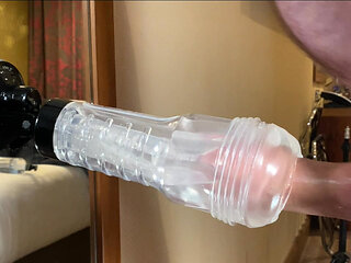 Hairy Bear Pumps the Fuck Out of His Fleshlight