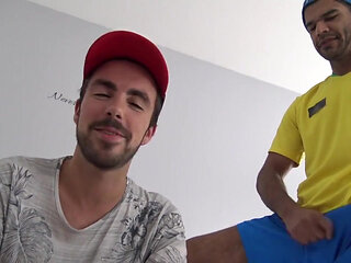 French twink creampied by XXL cock of Latino boy