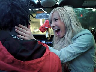 Blond babe Kenzie devours Louie's huge dick in HD