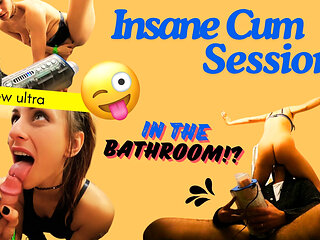 Mutual EJACULANT SESSION in the bathroom with Autoblow Ultra