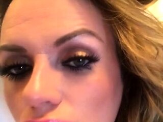 Busty tranny solo masturbating