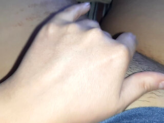 Girl Masturbates Her Innocent Swollen Hairy Pussy Until She Cums