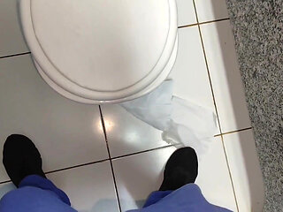 Stepdad Does Glans Insertion in the Men's Locker Room.