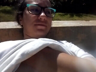 Britanny Has a Squirt in the Patio of Her House