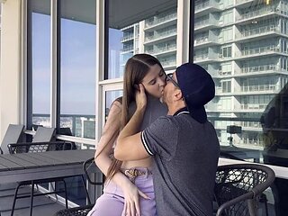 Skinny brunette with long legs needs a hard cock inside