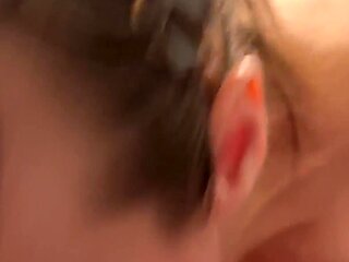 Mature Sucking the Cum Out with Her Hanging Boobs Swinging Cum in Mouth