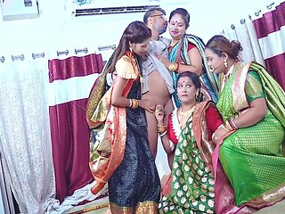 Desi Indian Tharki Sasurji Hardcore Fuck With His Four Stepdaughter In Laws At The Same Time ( Full Movie )