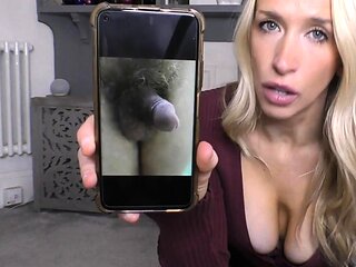 Gorgeous blonde reacting to small cocks