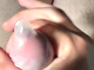 Jerk off in Condom Pt. 2