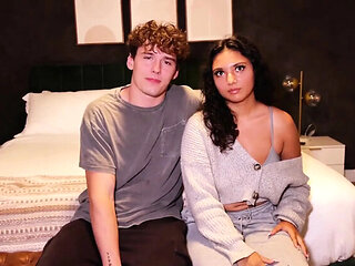 Middle Eastern Teen with Big Tits Sucks Big Cock in Hot Shower