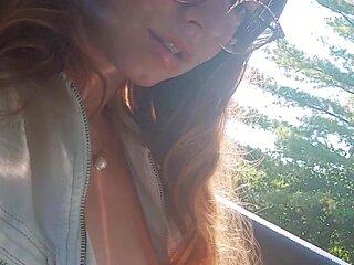 Sweet beauty masturbating on webcam close up