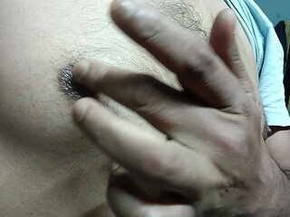 Gay Nipple Play and Cum - Dick Play