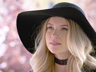 Two cute blondes, Arya Fae and Chad White, enjoying each others company