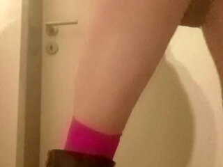 I love shoving plugs up my ass. Redhead bitch crossdresser