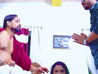 Tharki Dhogi Baba fucked Bhabhiji on the pretext of giving Birth and Creampied ( Hindi Audio )