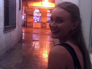 Sexy brunette teen outdoor masturbation