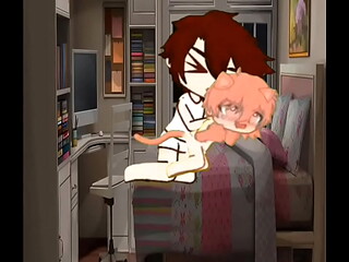 Femboy catboy is fuckes by a brunette fellow.